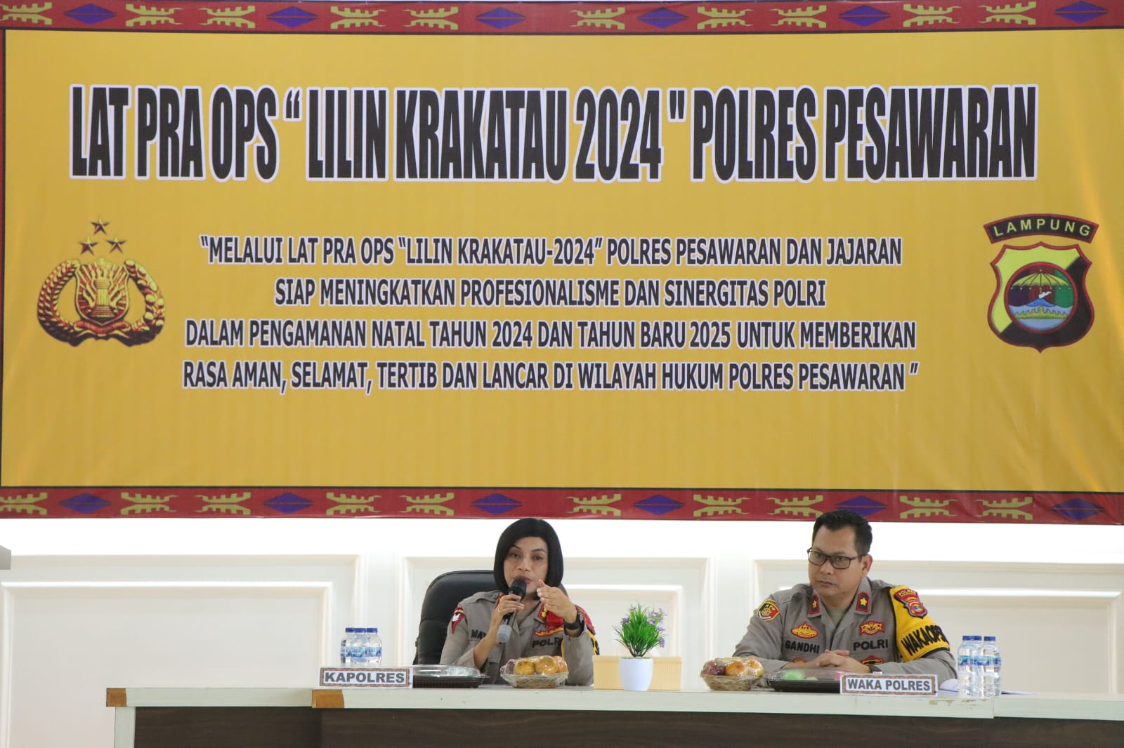 Tingkatkan Pengamanan Nataru, Polres Pesawaran Gelar Latihan Pra OPS Lilin Krakatau 2024